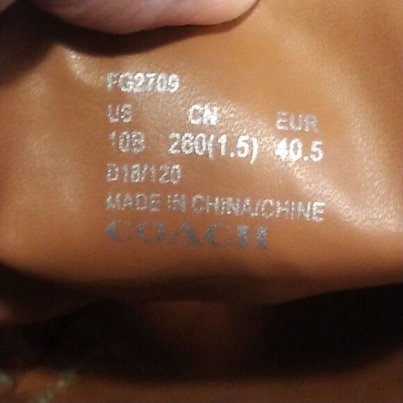 Coach Stassi Signature Jacquard Flats Slides FG2709 Light Khaki Womens Size 10 B - Picture 10 of 11